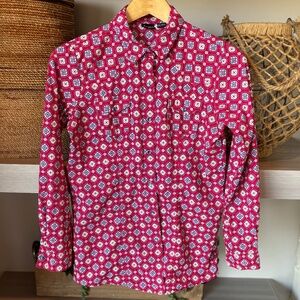 Cruel Girls - Western Shirt w Blue Rhinestone Buttons